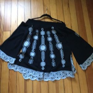 Black top off the shoulder